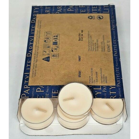 Vintage Partylite Tealights 12 Candles NOS "Moonlight " p1e/v04897 - Picture 1 of 2